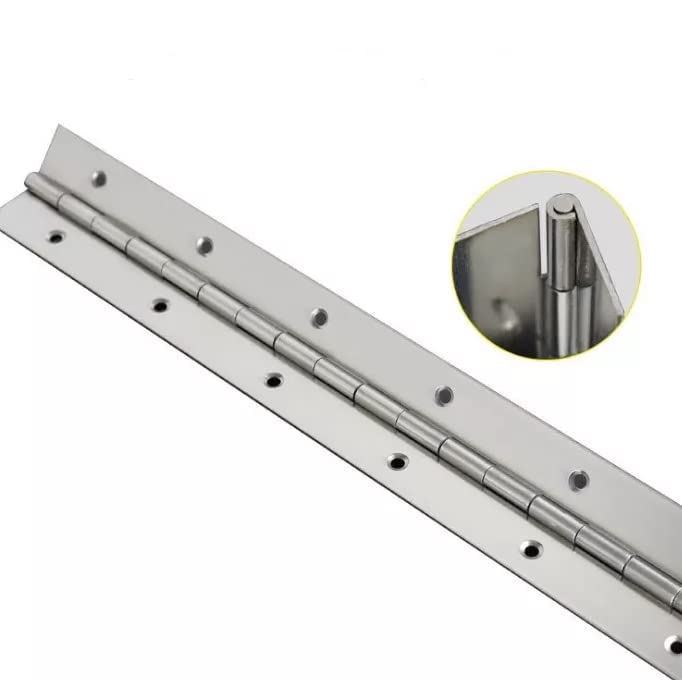 MLHpeak Heavy Duty 304 Stainless Steelpiano Hinges Continuous Hinges 12" 2 Packs with Screws (2, 2 inch/300 mm) - Image 2
