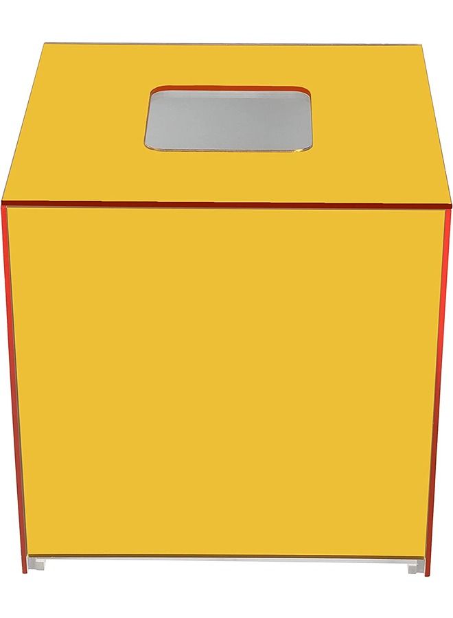 LAMSIT IBDAA - Acrylic Tissue Box Holder Case Storage Case Mirror Box Napkin Holder Organizer Square 14x14x14 cm Gold Mirror - Image 3