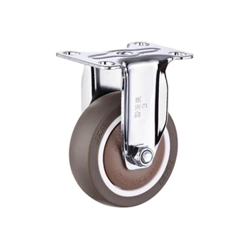 2 Inch TPR Swivel Caster Wheels Heavy Duty With Dual Brake Lockable No Noise - Image 2