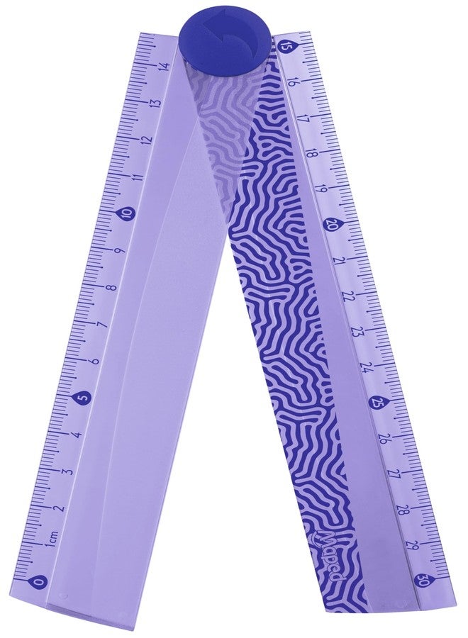Maped Deepsea Paradise Foldable Ruler 30cm|2 in 1 Scale for Kids|Non-Toxic & Safe for Childrens|Decorated & Lightweight Scale for Childrens| Ideal for School & Office Use| Easily stored in pencil case - Image 2