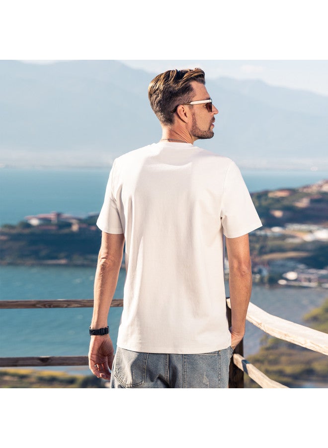 Smooth & Cooling】men's Ice Silk Cotton Short Sleeve T-shirt - 2025 Summer Letter Print Tee For Young Men - Image 5