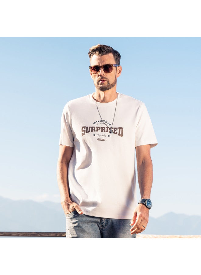 Smooth & Cooling】men's Ice Silk Cotton Short Sleeve T-shirt - 2025 Summer Letter Print Tee For Young Men - Image 4