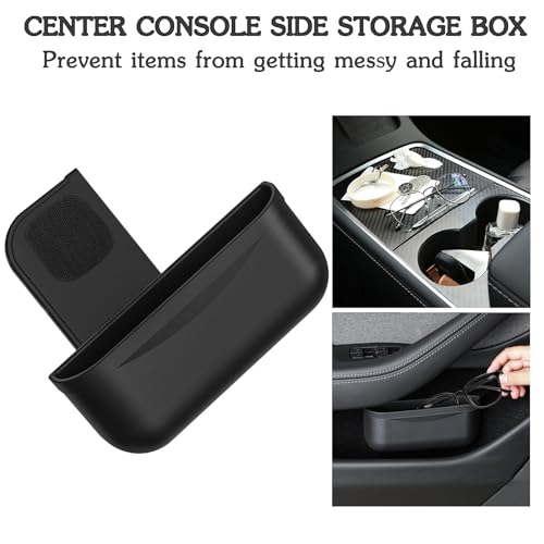 EVFITUS for Tesla Model Y 3 Sunglasses Holder Center Console Organizer Tray Storage Box Key Card Coin Holder Silicone Hook for Flocking Tesla Accessories - Image 4