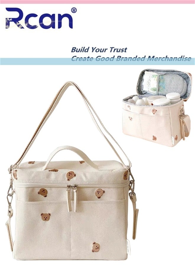 Rcan Baby Diaper Bag, Stroller Organizer Bag, Nursing Mummy Bag Tote, Stylish, Sturdy for Diaper, Feeding Bottle - Image 1