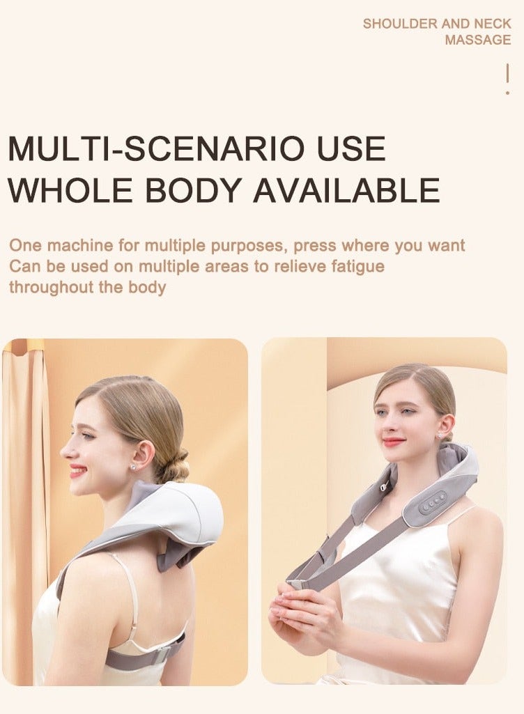 بيتشو مدلك حراري للرقبة والكتف لتخفيف آلام الأنسجة العميقة والرقبة والظهر والكتف والساق مدلك كهربائي للعجن متعدد الألوان - Image 3