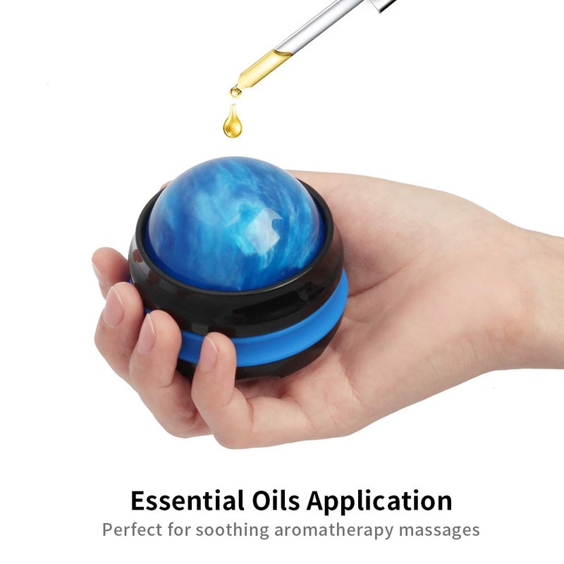 Coolrunner Massage Ball, Manual Roller Massager, 2-Pack Handheld Self Massage Therapy and Relax Full Body Tools for Sore Muscles, Shoulders, Neck, Arms, Legs, Back, Foot, Body (Blue+Purple) - Image 4