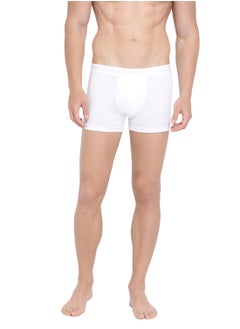 BYC MEN'S COTTON BOXER BRIEF TRUNKS (PACK OF 3) - WHITE  - Image 3