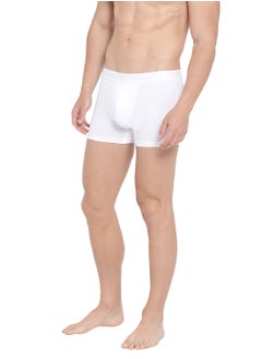 BYC MEN'S COTTON BOXER BRIEF TRUNKS (PACK OF 3) - WHITE  - Image 4