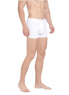 BYC MEN'S COTTON BOXER BRIEF TRUNKS (PACK OF 3) - WHITE  - Image 5