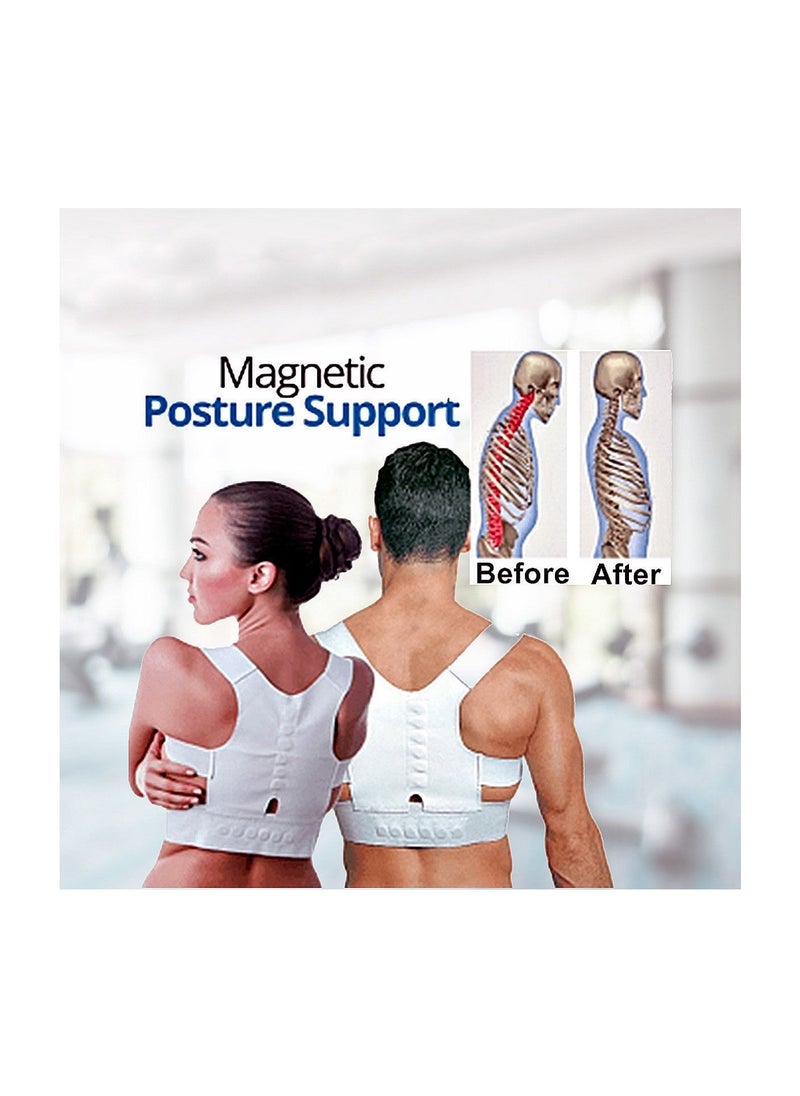 Generic - Hunchback Posture Corrector Spine Support, Comfortable, Lightweight, Durable, Invisible Breathable and Adjustable Back Neck Relief for Improved Posture and Back Pain Relief for Adults White - Image 1