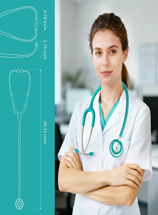 Scian Lightweight Stethoscope -Enhanced Acoustic, Satin-Flex Tube, Aluminum Featherlight Dual Head for Nurse Essentials, Green - Image 4