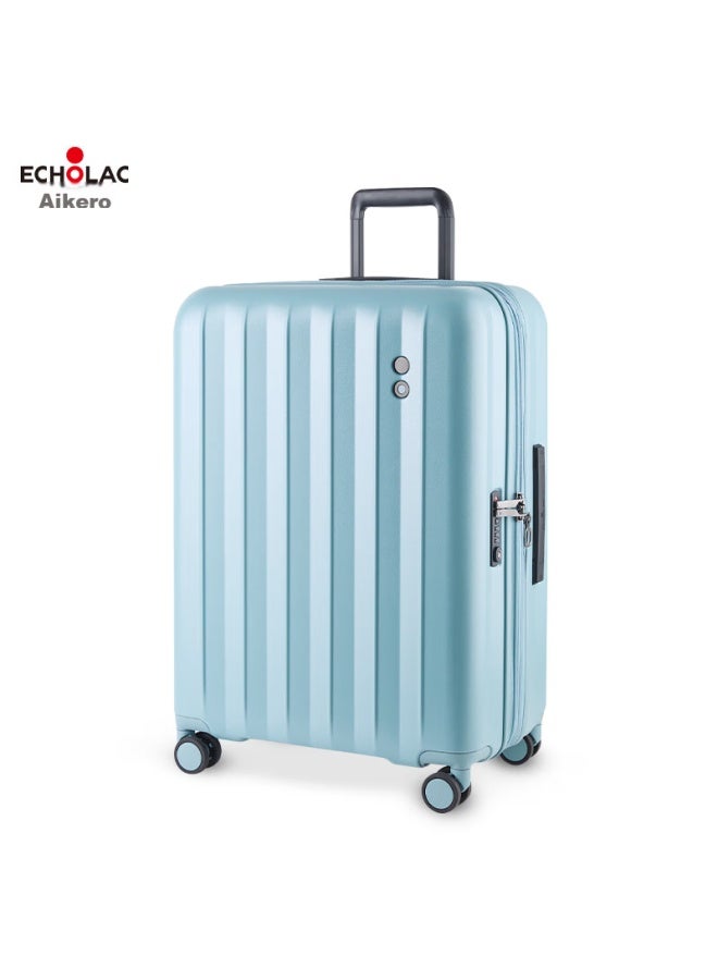 إيكولاك Echolac Universal Wheel Suitcase، أمتعة السفر، قفل بكلمة مرور، مقاوم للخدش، قابل للتمديد، حقيبة تسجيل الوصول، Pc232، أبيض، 24 بوصة - Image 1