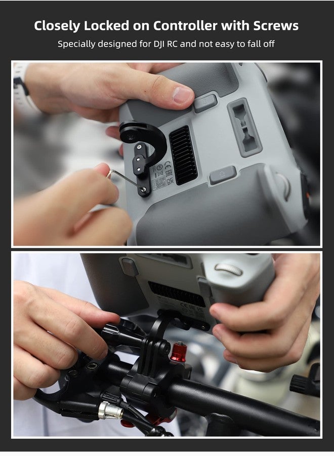 GetZget حامل دراجة GetZget® لكاميرات DJI Mini 3 و Pro/Mavic 3 Classic مع وحدة تحكم عن بعد/ insta360 One X2/ X3/ Gopro/Osmo Pocket/Action 3، ملحقات تثبيت للدراجات النارية - Image 5