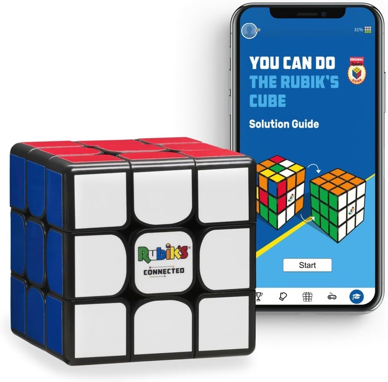 GoCube The Original Rubik’s Connected, Go from Beginner to Pro in No Time. 3x3 Smart Magnetic Intelligent Speed Cube. User Friendly App & Online Battles. Rechargeable Battery. STEM Puzzle. Fits All Ages - Image 1