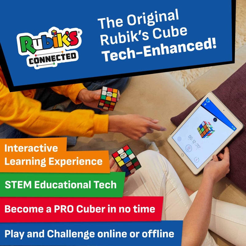 GoCube The Original Rubik’s Connected, Go from Beginner to Pro in No Time. 3x3 Smart Magnetic Intelligent Speed Cube. User Friendly App & Online Battles. Rechargeable Battery. STEM Puzzle. Fits All Ages - Image 3