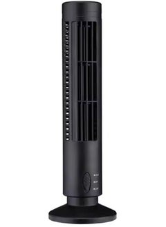 Generic Room USB Tower Fan Vertical Baldness Electronic Floor Standing Fan, Black  - Image 1
