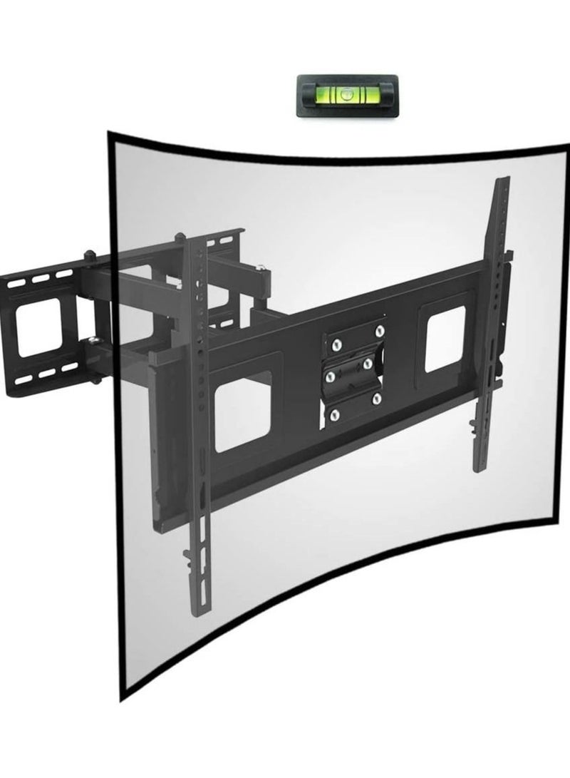 Curved Flat TV Wall Mount TV Bracket for 32-65 inch up to 132lbs VESA 600x400mm with Swivel Articulating Dual Arms - Image 1