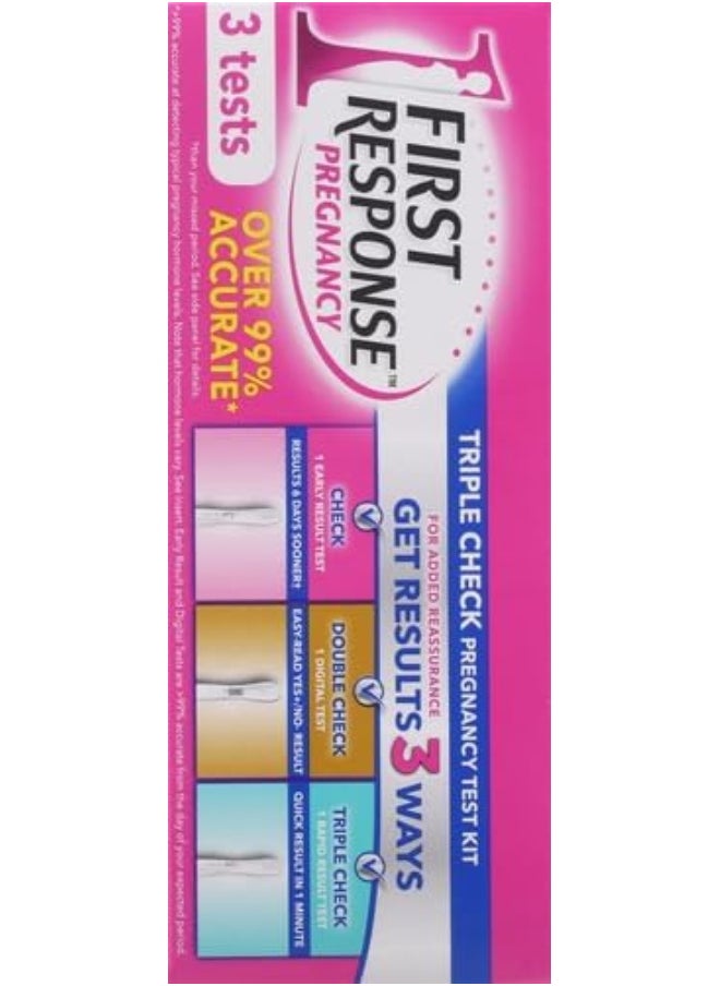 FIRST RESPONSE - First Response Triple Check Pregnancy Test 3 ct. - Image 1
