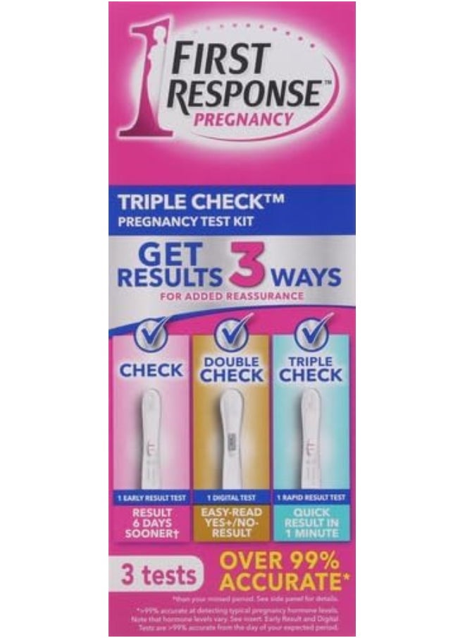 FIRST RESPONSE - First Response Triple Check Pregnancy Test 3 ct. - Image 1