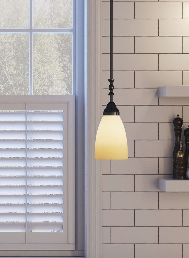 Designers Fountain 94030-ORB Apollo Collection 1-Light Mini-Pendant, Oil Rubbed Bronze Finish with Amber Sandstone Glass Shade - Image 2