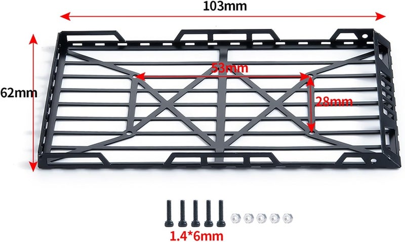 Yurefax RC Car Metal Roof Rack for Axial SCX24 - Image 2