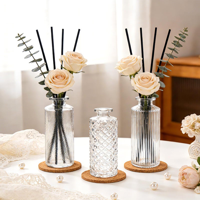 Mapoxy Glass Bud Vases Set of 30, Small Clear Flower Vases for Centerpieces in Bulk, Mini Vintage Vases for Wedding, Party, Home or Table Decorations - Image 2