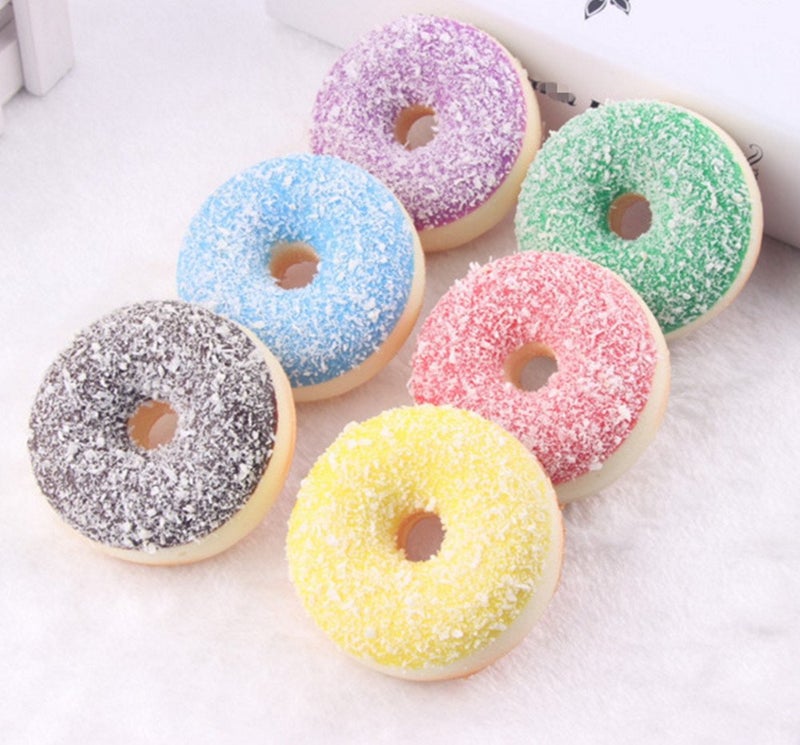 Skyseen 6 PCS Realistic Artificial Donuts Fake Cake Dessert Model Photography Props Home Decoration