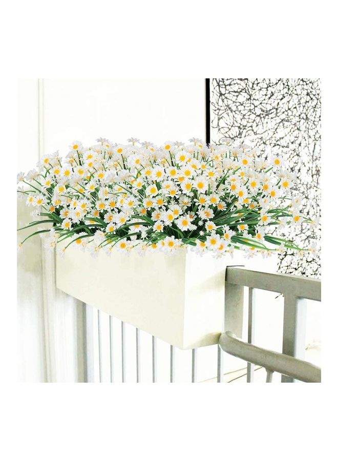 NIBEMINENT Artificial Daisy Flower Bouquet White/Green - Image 5