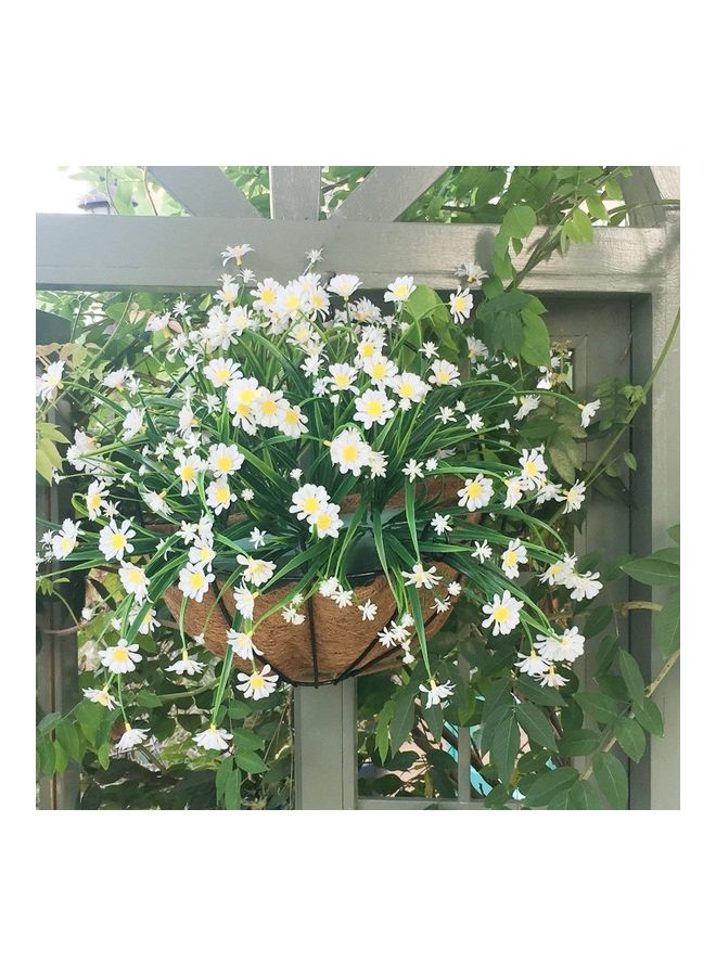 NIBEMINENT Artificial Daisy Flower Bouquet White/Green - Image 4