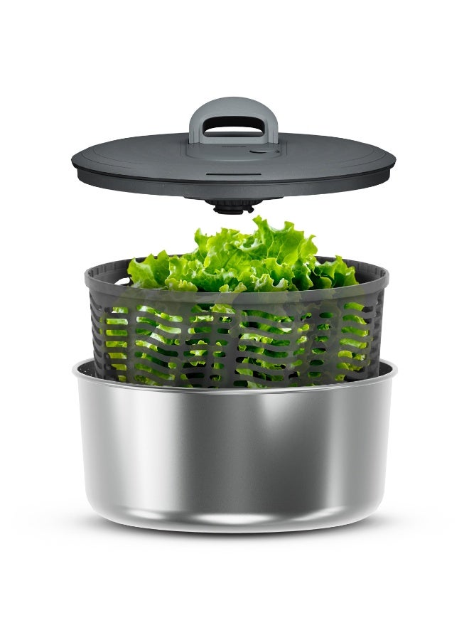 zyliss Easy Spin Salad Spinner 26cm White - Image 5