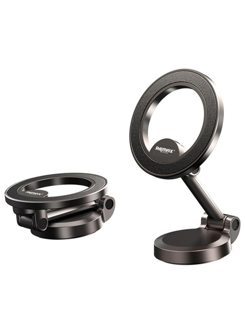 Remax Mena Magnetic Rotary Holder, Magnetic Car Holder, Mobile Phone Holder, Rotate 360 ​​degrees Folding for Car Dash Compatible with iPhone 15 14 13 12 Pro Max Plus (Tarnish) - Image 1