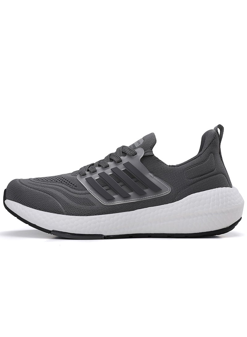 Sky View SKYVIEW Men's Running Shoes Tennis Fashion Sneakers For Men Walking Slip On Gym Workout Athletic Breathable Jogging Sport Casual Shoes Grey - Image 2