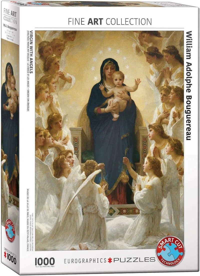 Eurographics 1000 Piece Jigsaw Puzzle - Virgin with Angels by William Adolphe Bouguereau