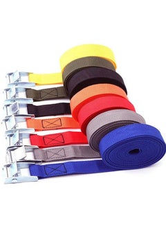 SHOPEE SHOPEE 2 Pcs Lashing Straps, 1" x 16Ft (5 Meter)(196") Adjustable Tie Down Ratchet Tie Straps with Metal Buckles, Cam Lock Strap Cargo Packing Straps Heavy-Duty for Luggage/Truck/SUV/Car (Orange)  - Image 1