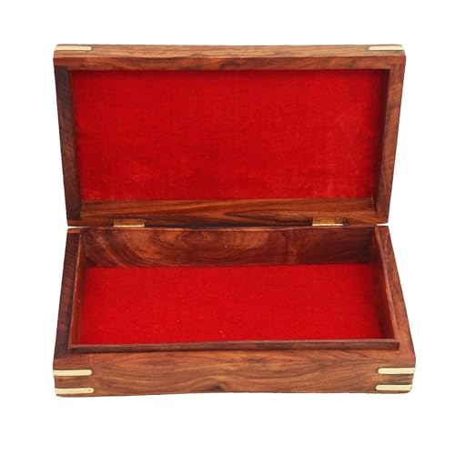 CRAFTCASTLE CRAFTCASTL Handmade Wooden Jewellery Box for Women | Jewel Organizer | Décor Gift Item | OM Box for Good Luck (8x5x2.5) Inches - Image 4