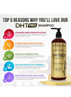 Shiny Leaf Shiny Leaf DHT Pro Shampoo and DHT Original Shampoo - Anti-Hair Loss Shampoo With Biotin, for Men & Women with Procapil and Capyxil DHT Blockers, 2 x 16 oz  - Image 3
