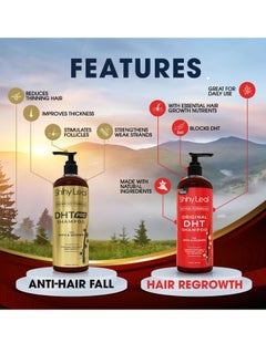 Shiny Leaf Shiny Leaf DHT Pro Shampoo and DHT Original Shampoo - Anti-Hair Loss Shampoo With Biotin, for Men & Women with Procapil and Capyxil DHT Blockers, 2 x 16 oz  - Image 4
