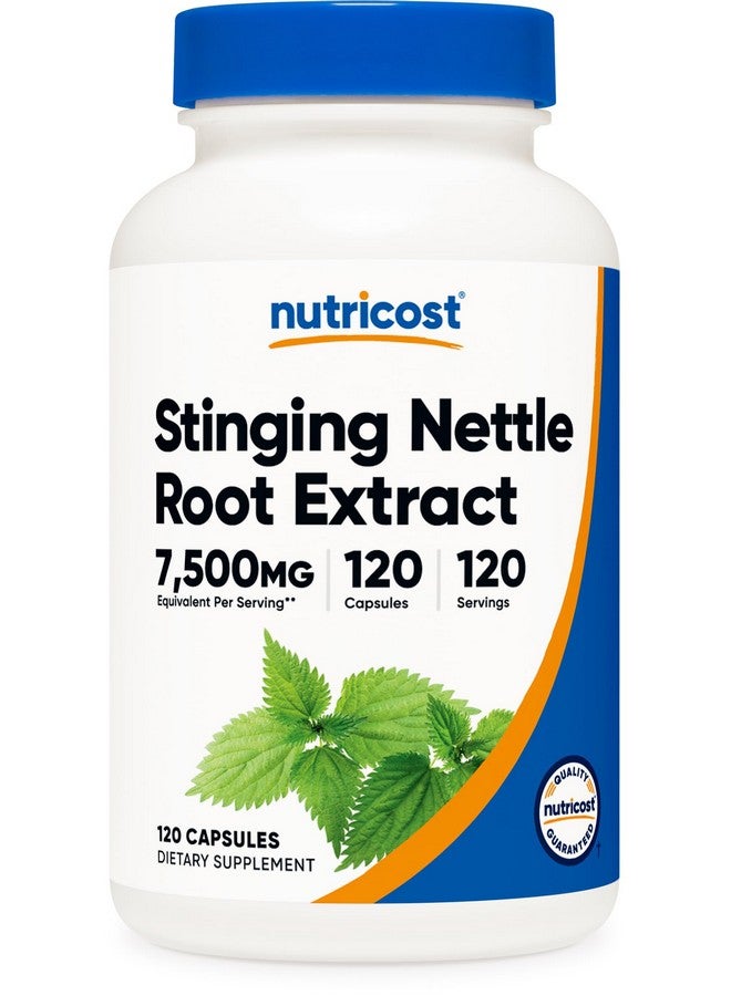 مستخلص جذر نبات القراص من نيوتريكوست، ما يعادل 7500 ملغ، 120 كبسولة (من 750 ملغ من مستخلص 10:1) - مناسب للنباتيين، غير معدل وراثيًا، خالٍ من الغلوتين - Image 1