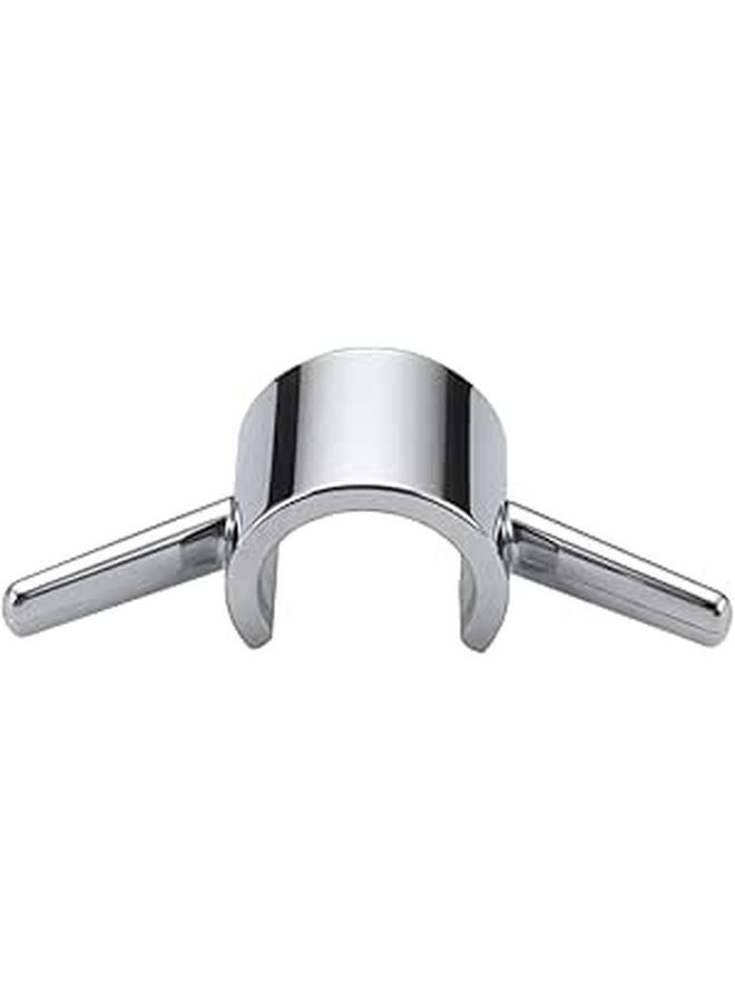 Rustless Electroplated Shower Rod Towel Hook Easy Install Bathrobe Loofah Holder - Image 1