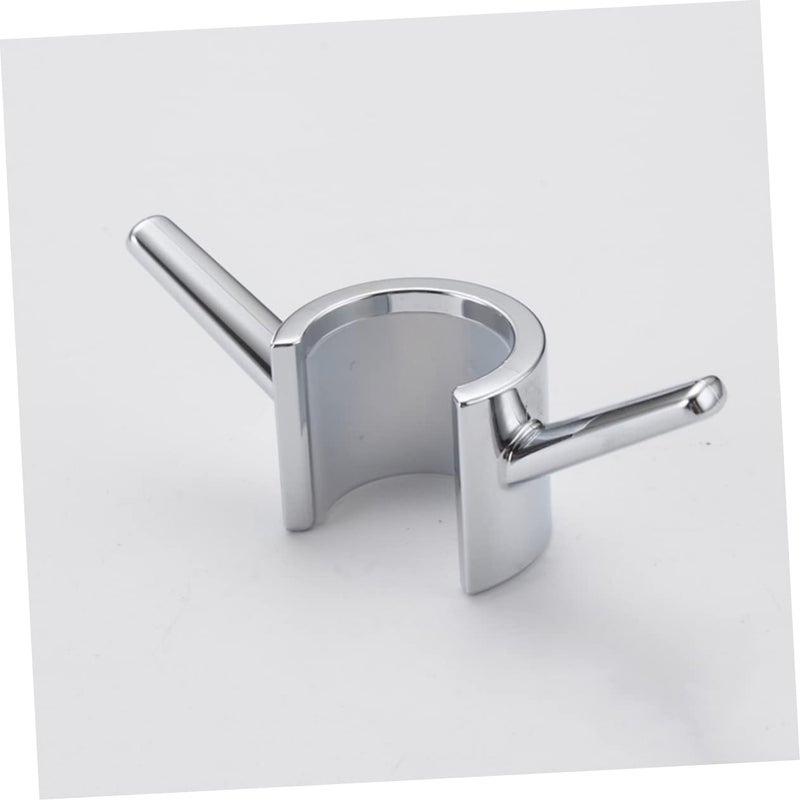 Rustless Electroplated Shower Rod Towel Hook Easy Install Bathrobe Loofah Holder - Image 4