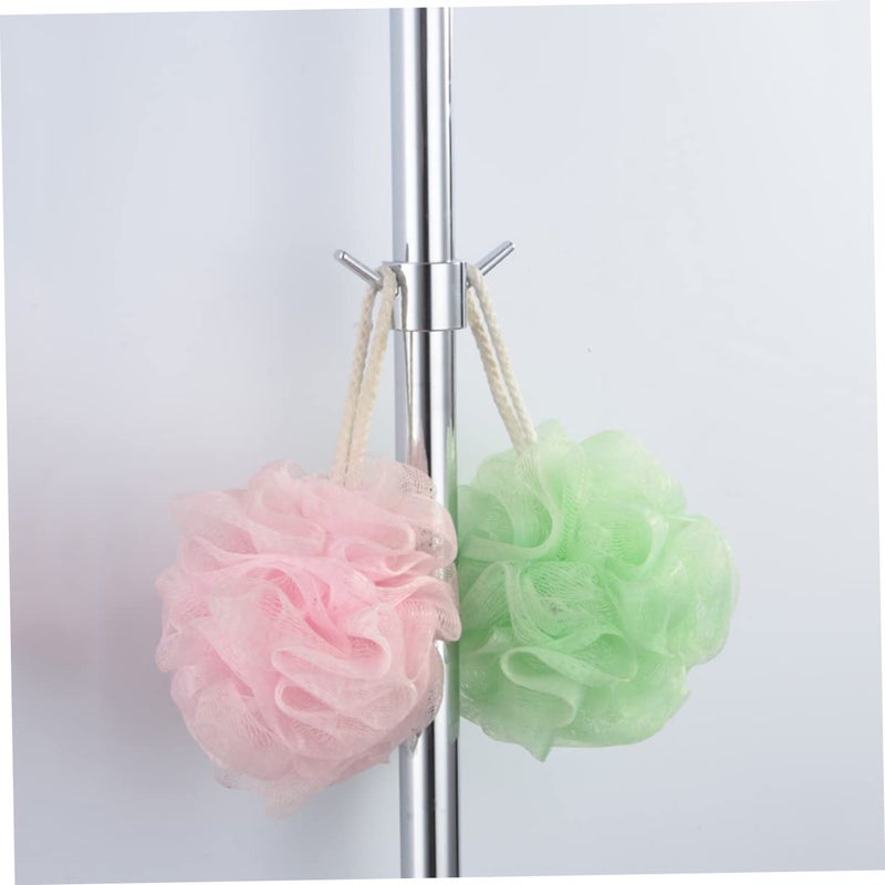 Rustless Electroplated Shower Rod Towel Hook Easy Install Bathrobe Loofah Holder - Image 5