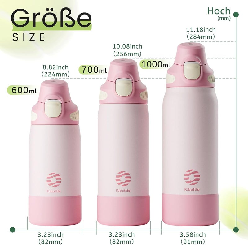 FjBottle Stainless Steel Drinking Bottle with Magnetic Grip as Phone Holder - 1-Click Opening Sports Water Bottle 1000/700/600 ml – BPA-Free/Leak-Proof Bottle for Fitness, Yoga - Image 5