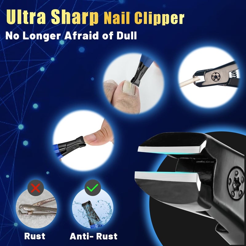 BLESWIN Professional Nail Clipper Set for Thick Nails - Image 5