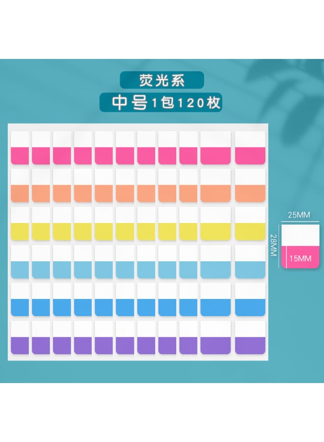 HELPS Morandi Lead Stickers Classified Writing Notes Stickers Color Fluorescent Stickers Bookmarks Transparent Post-it Notes Index Stickers - Image 1