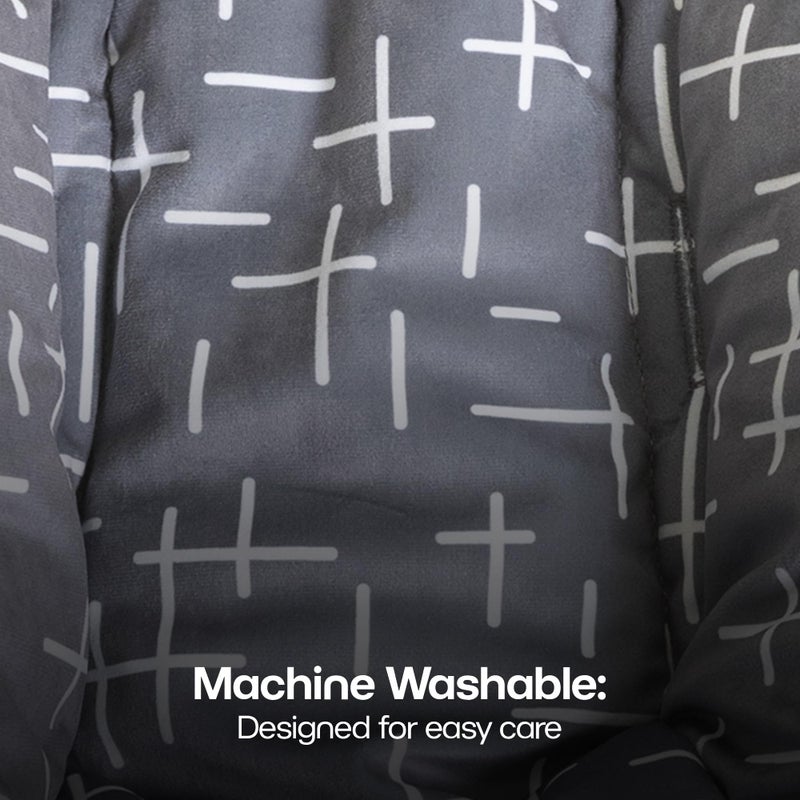 4moms RockaRoo and MamaRoo Infant Insert, Machine Washable, Soft, Plush Fabric, Reversible Design, Dark Grey - Image 3