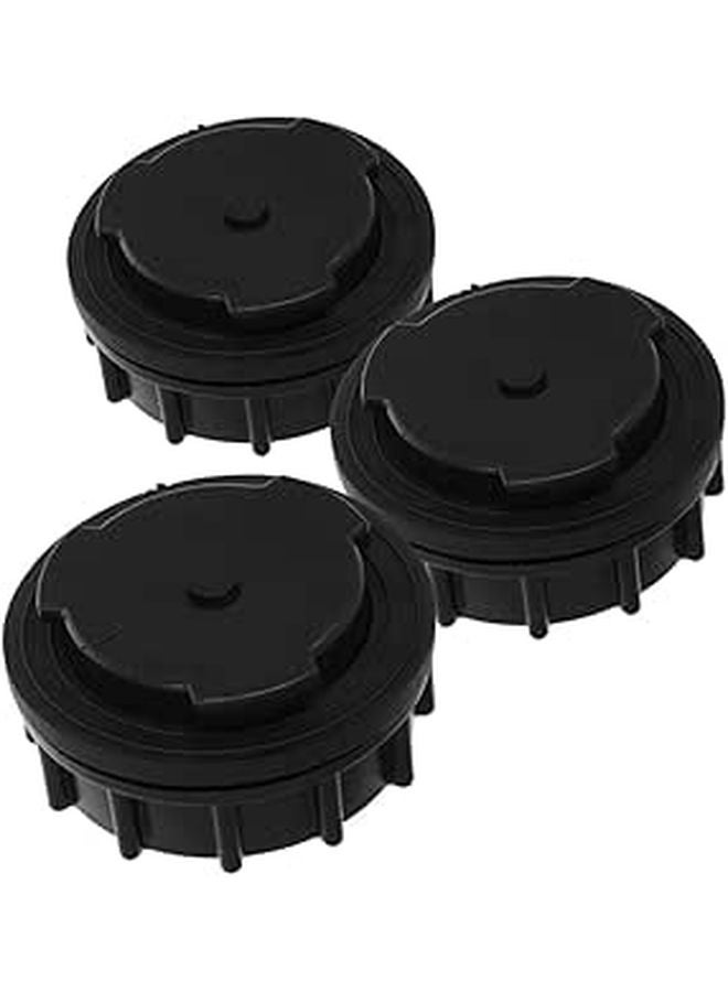 3 Pack Black Waste Bin Drain Plug Replacement Stopper Leakproof for Outdoor Garbage Container - Image 1