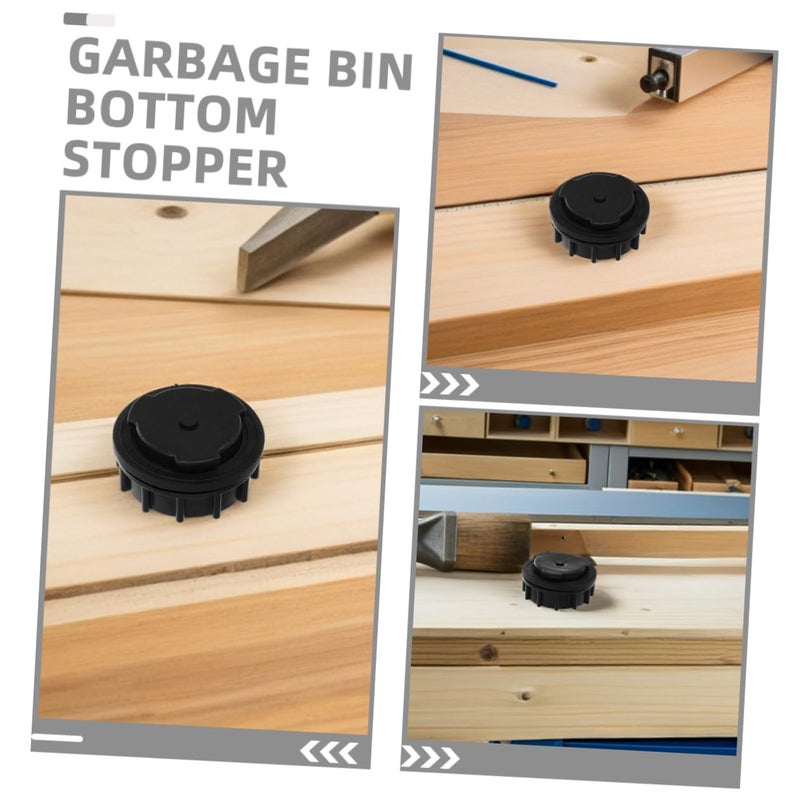 3 Pack Black Waste Bin Drain Plug Replacement Stopper Leakproof for Outdoor Garbage Container - Image 4