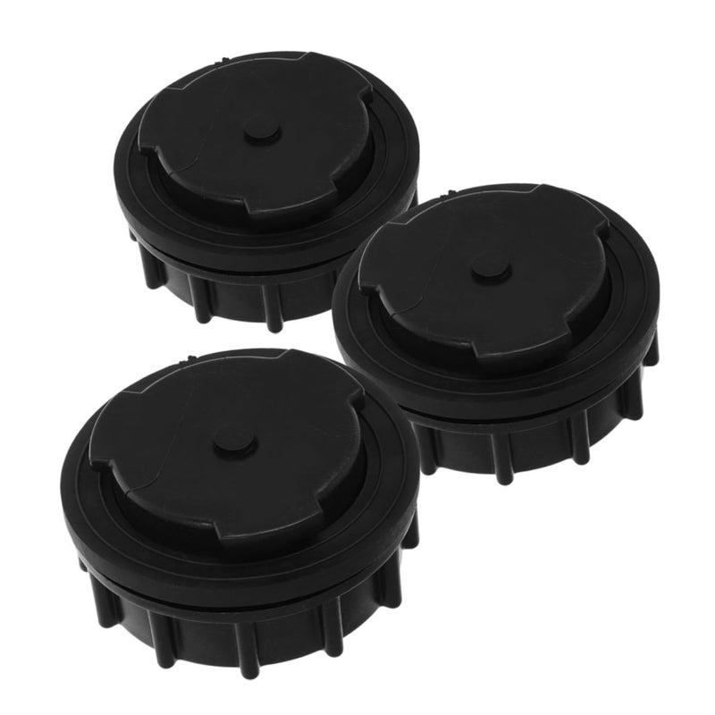 3 Pack Black Waste Bin Drain Plug Replacement Stopper Leakproof for Outdoor Garbage Container - Image 2