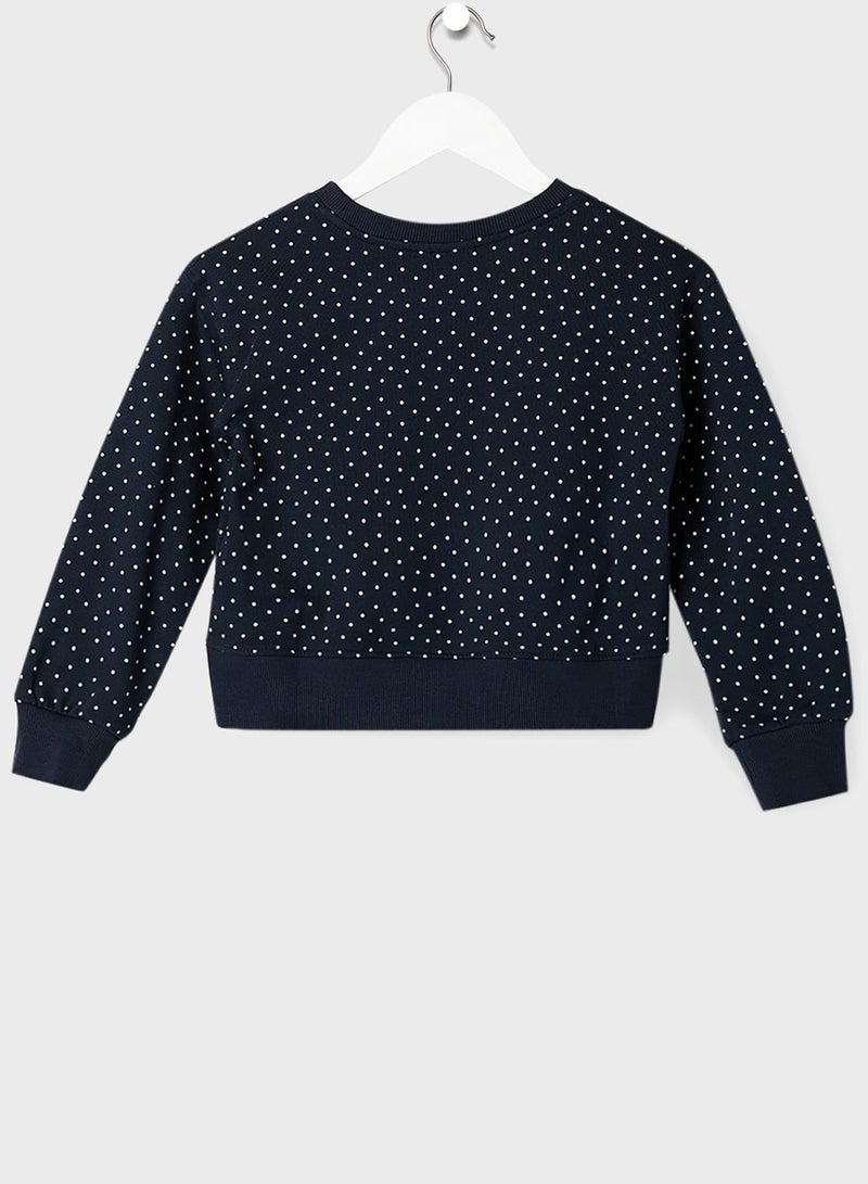 NAME IT Kids Polka Dot Long Sleeve Sweatshirt - Image 2