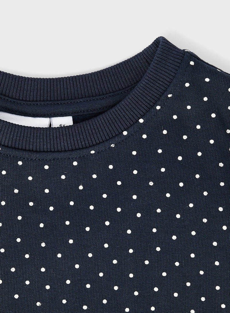 NAME IT Kids Polka Dot Long Sleeve Sweatshirt - Image 3